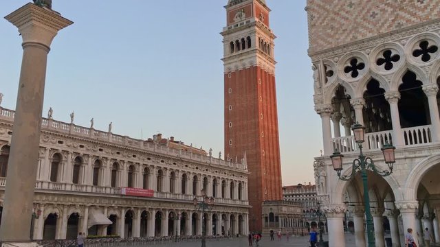 VENICE, ITALY - JUNE 19, 2016: Amazing views of San Marco square and The Doge's Palace, Venice