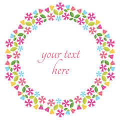 floral design in circle