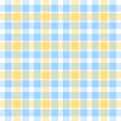 Blue, yellow and white plaid background