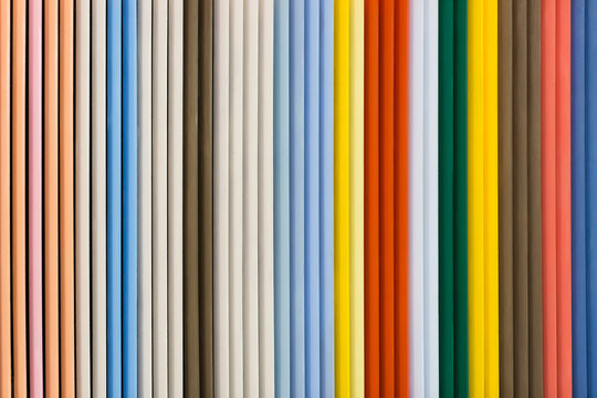 Colorful wooden blinder panel