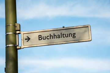 Fototapeta premium Schild 67 - Buchhaltung