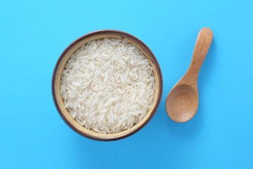 Grain white rice in a bowl