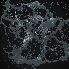 water splash Isolated 3d