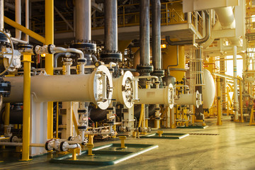 Sun set time Oil and gas process pipelines