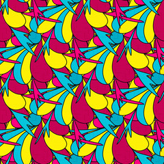 grunge colored graffiti seamless pattern vector illustration
