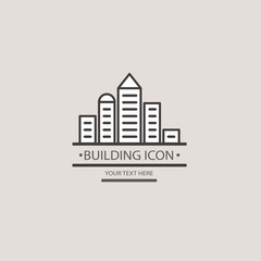 Fototapeta premium Buildings vector icon for your design. Construction of a city bl