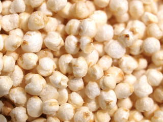 Quinoa, gepufft, Close Up