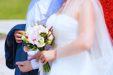 Obraz na płótnie Canvas Wedding bouquet of flowers