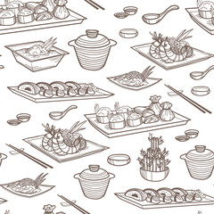 Asian Food vector illustration