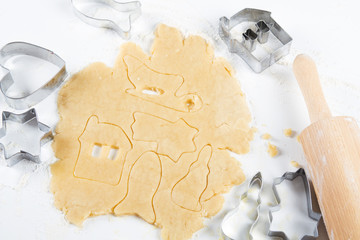 Process of baking cookies at home