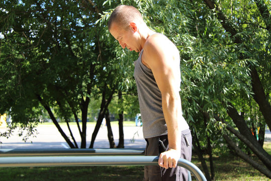 training in a park