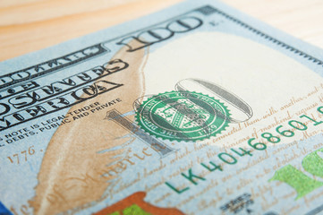 dollar bill macro shot