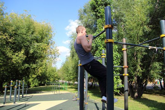training in a park