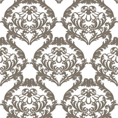 Vintage  Baroque ornament pattern. Vector Luxury damask decor. Royal Victorian texture for wallpapers, textile, fabric. brown color decor