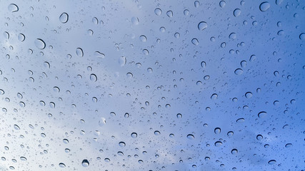 Rain drops on window
