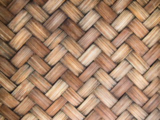 Closed up wooden weave texture background