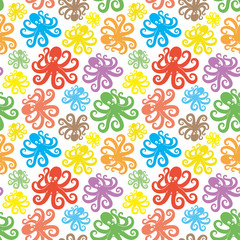 Colorful cute octopus.