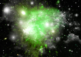 galaxy in a free space