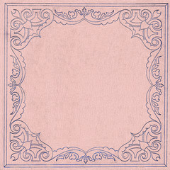 Blue and pink leather cover