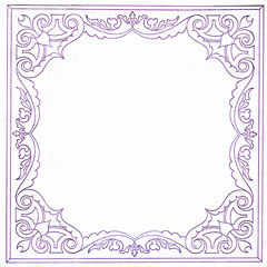 White and violet leather cover
