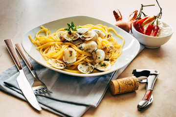 Spaghetti with clams