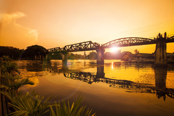 Bridge River Kwai, Kanchanaburi, Thailand .