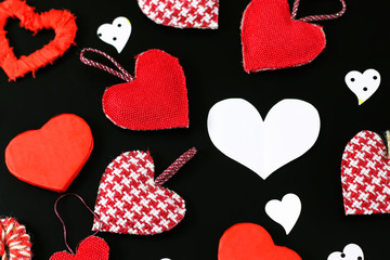 heart shape on black background