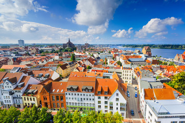 Rostock, Germany Skyline - obrazy, fototapety, plakaty