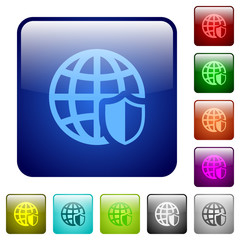 Color internet security square buttons