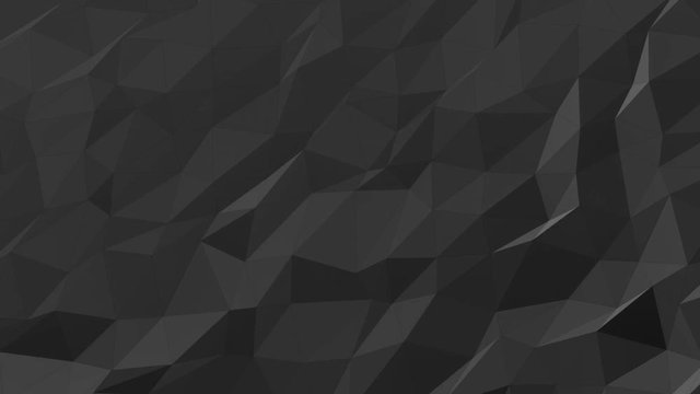 Dark Grey animated Low Poly Background, seamless looping Pattern Motion Design