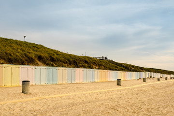 Colorful beach lockers