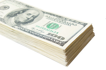 money isolated on a white background