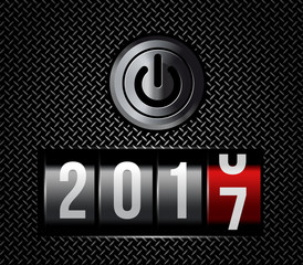 New Year counter 2016 with power button