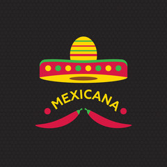 Hot Mexicano Chili Pepper Logo template. Mexican Fast food logotype