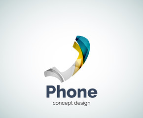 Retro phone logo template