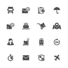 delivery service flat icons