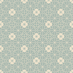 Antique seamless background 435 check square cross geometry line flower
