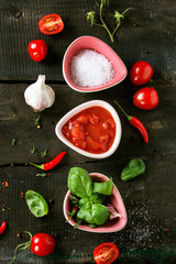 Ingredients for making ketchup