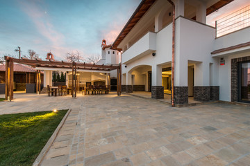 Modern architecture design of luxury villa exterior