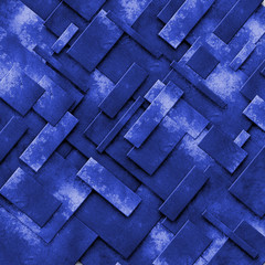 blue rusty fix wall. grunge metal background.