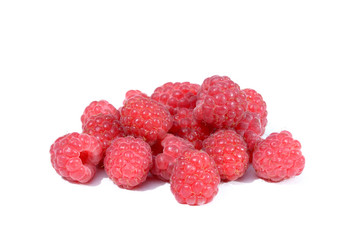 Sweet ripe raspberry isolated on white background