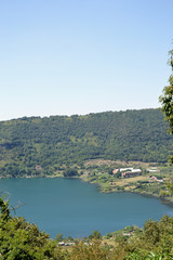 The volcanic Lake Nemi in the Castelli Romani - Lazio