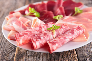 assorted meat and sausage