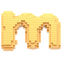 3d pixel font.
