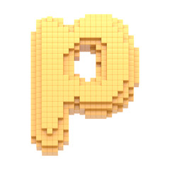 3d pixel font.
