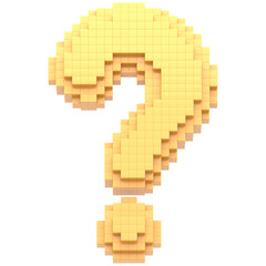 Fototapeta premium 3d pixel font. 