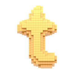 Fototapeta premium 3d pixel font. 
