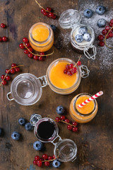 Melon and blueberries smoothie