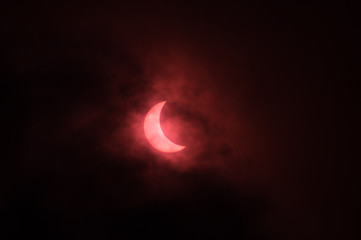 Obraz na płótnie Canvas Partial solar eclipse