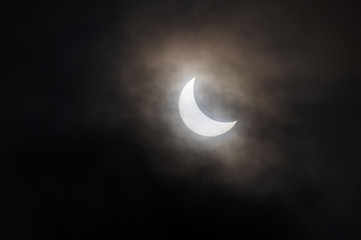 Naklejka na ściany i meble Partial solar eclipse